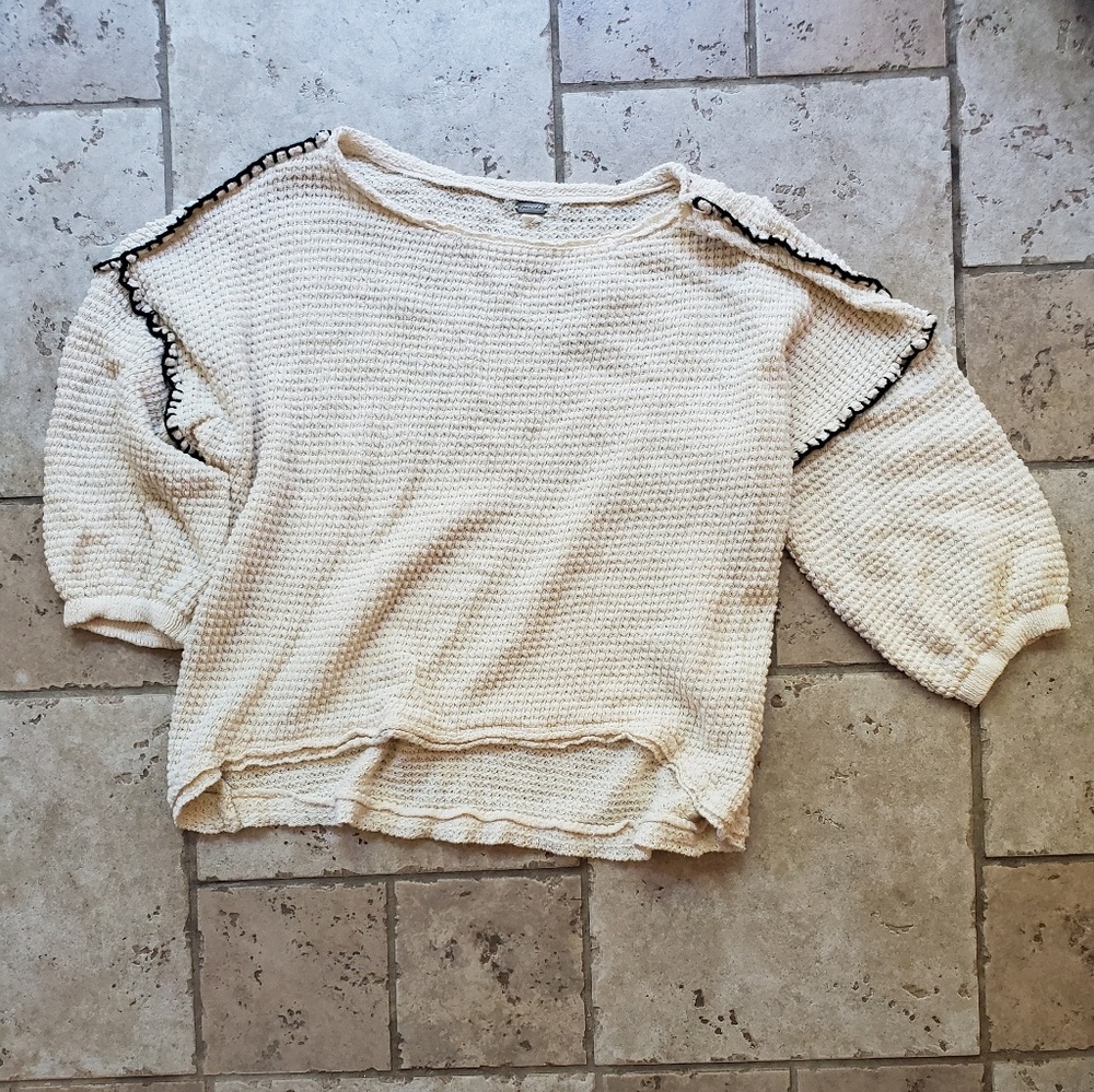 Gimmicks Waffle Knit Boho Top